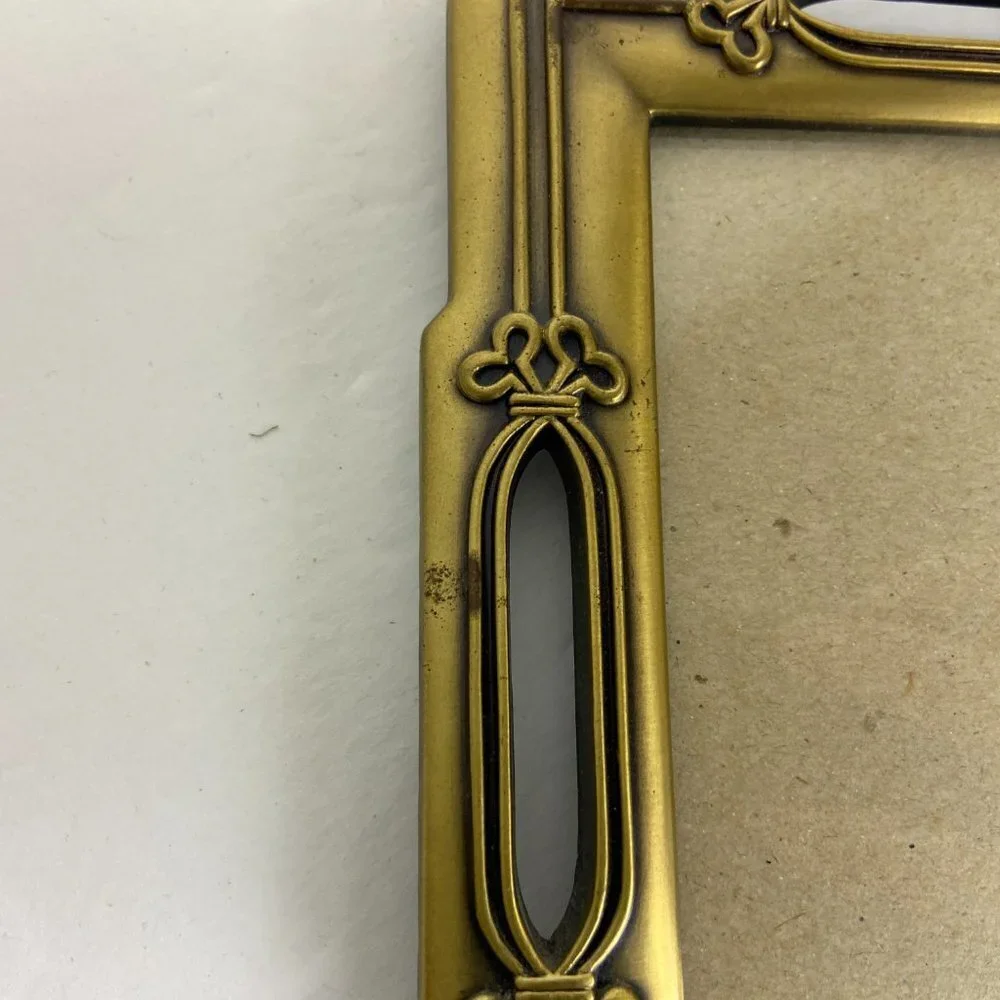 Vintage BURNES Bronze Metal Picture Frame